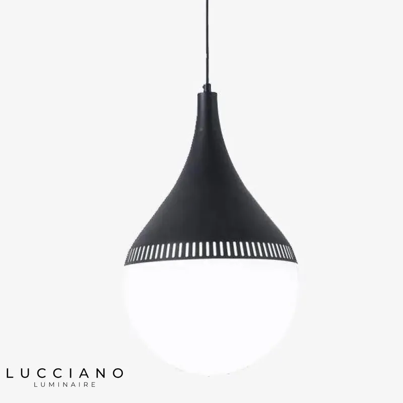 Spiked glass ball LED pendant light