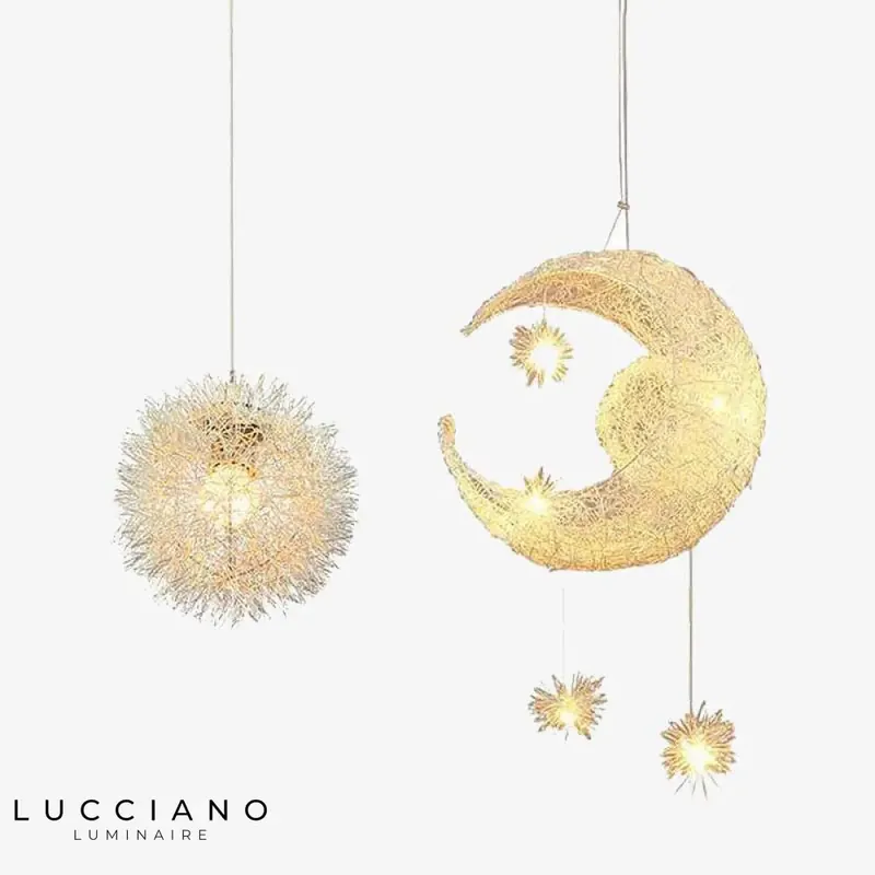 Moon and Star LED Pendant Light
