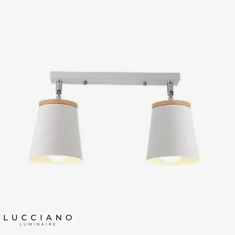 Adjustable LED Ceiling Spotlight Wood Metal