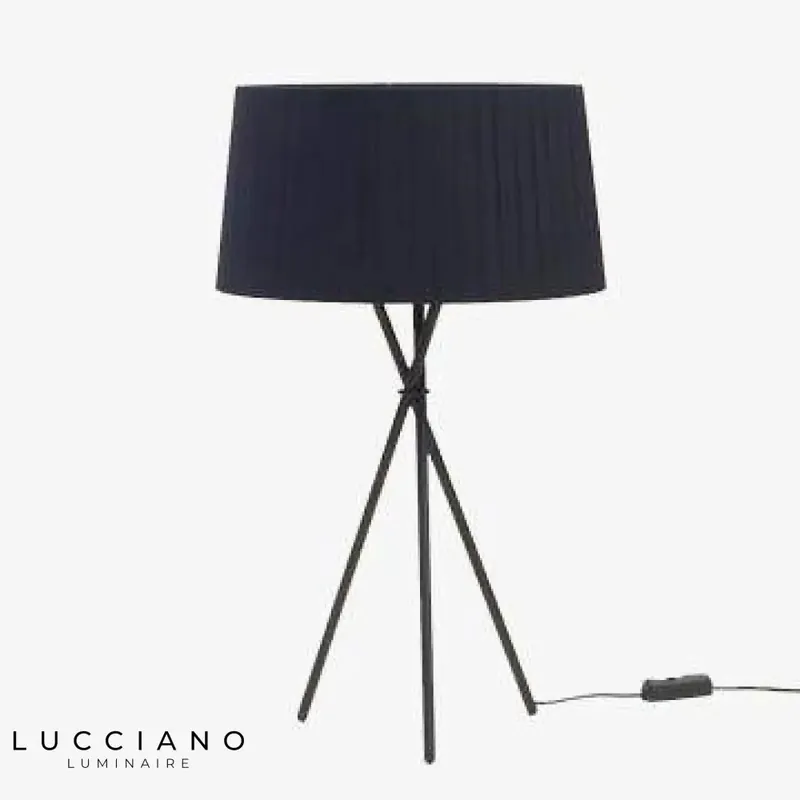 Black Crossed-Leg Bedside Lamp