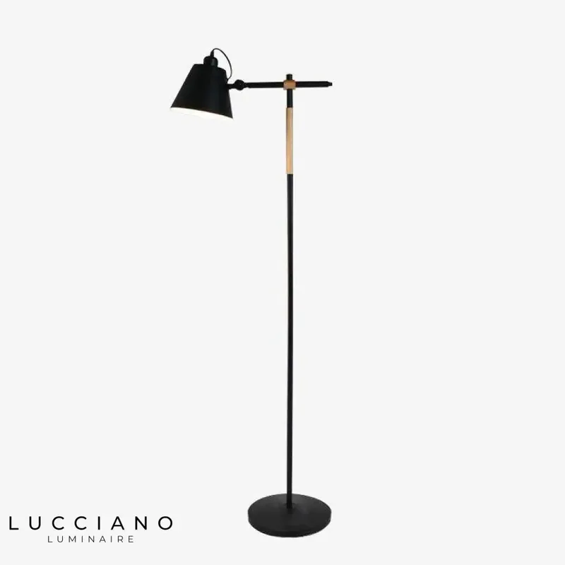 Adjustable Designer Wood Metal Floor Lamp