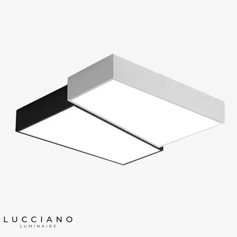 Defective black\\/white square LED ceiling light