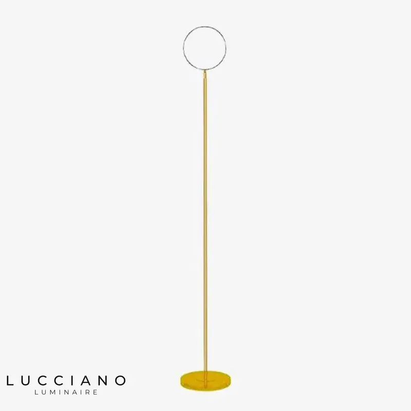Slim design gold LED floor lamp