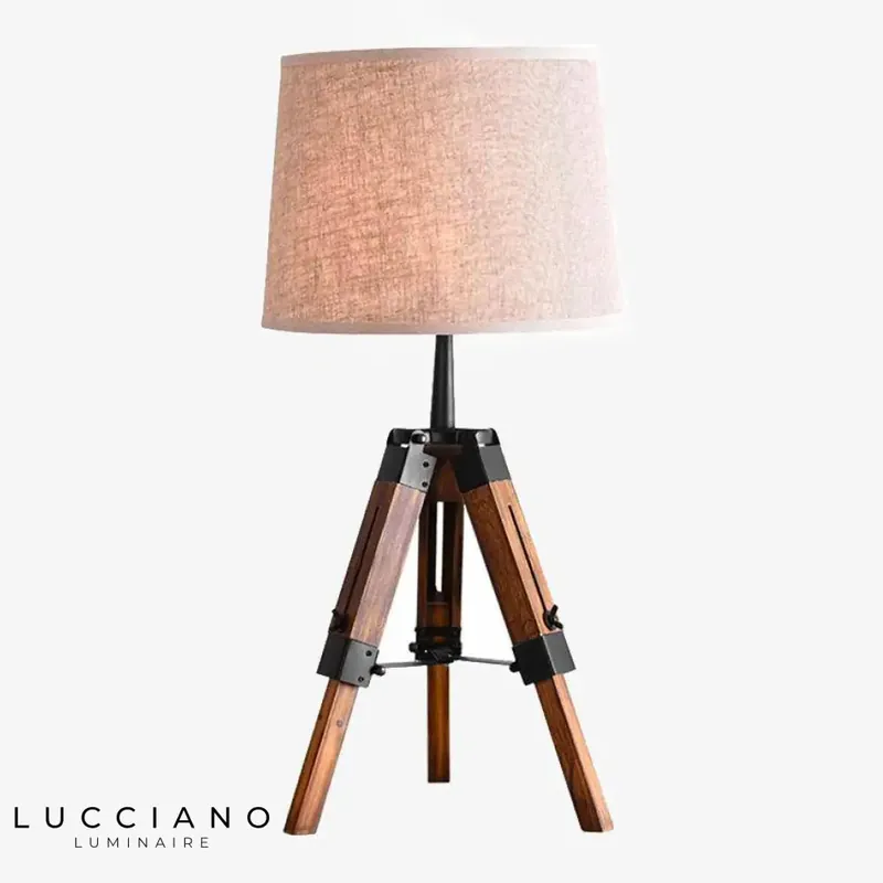 Adjustable fabric bedside lamp