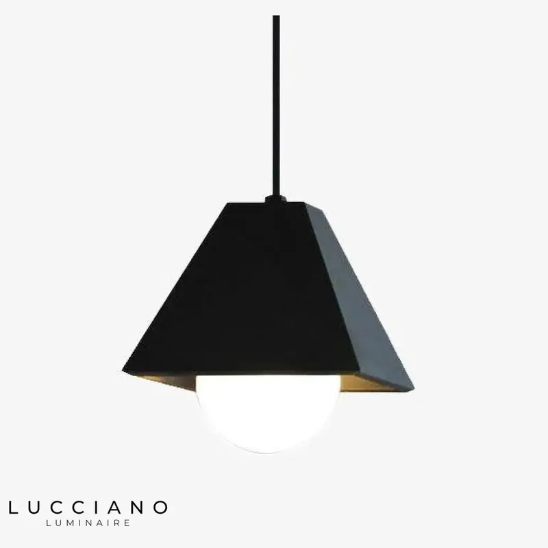 Triangular colored LED pendant light