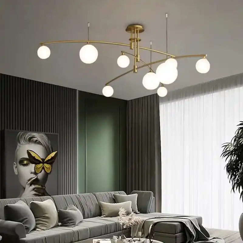 Modern Nordic Style Glass Chandelier for Interior Decoration
