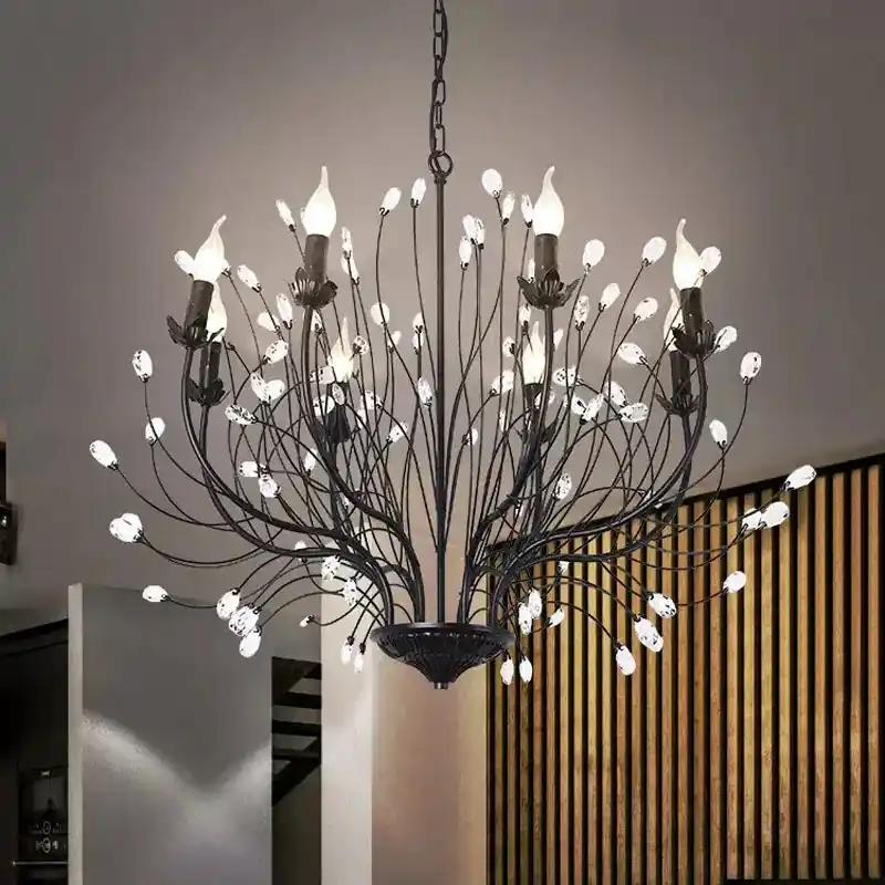 Designer crystal LED chandelier for an elegant and modern interior