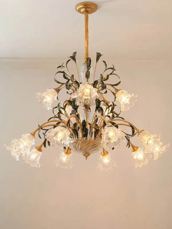 Vintage crystal glass chandelier for guesthouse decorative pendant lighting