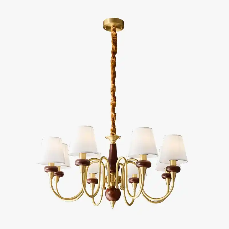 Copper chandelier for modern and elegant interior lighting