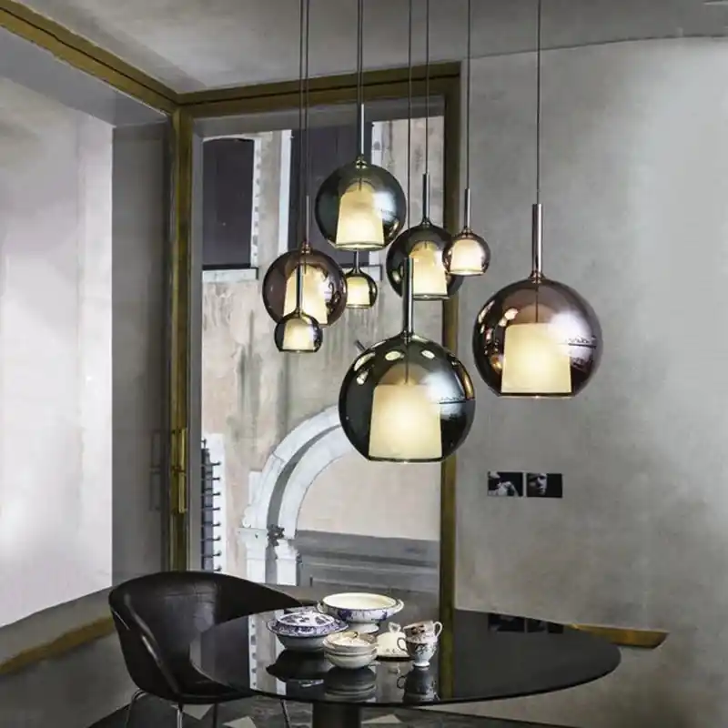 Modern glass lampshade chandelier for interior decoration