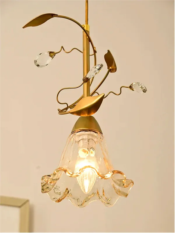 LED glass chandelier for modern interior lighting