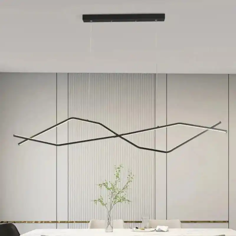 Modern LED wave chandelier elegant home design