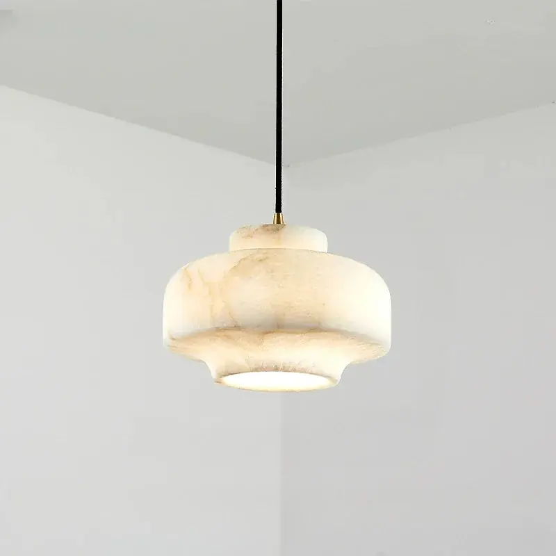 Modern design natural marble chandelier with creative LED lighting