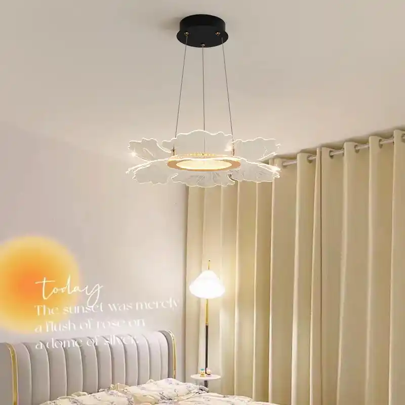 Creative Nordic Design Acrylic Floral Chandelier Luminous Decor