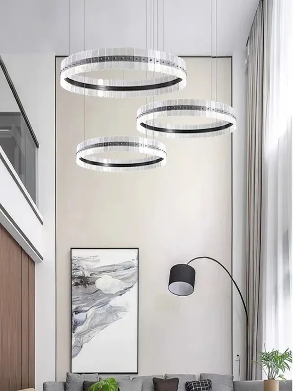 Postmodern minimalist chandelier with creative circular ring