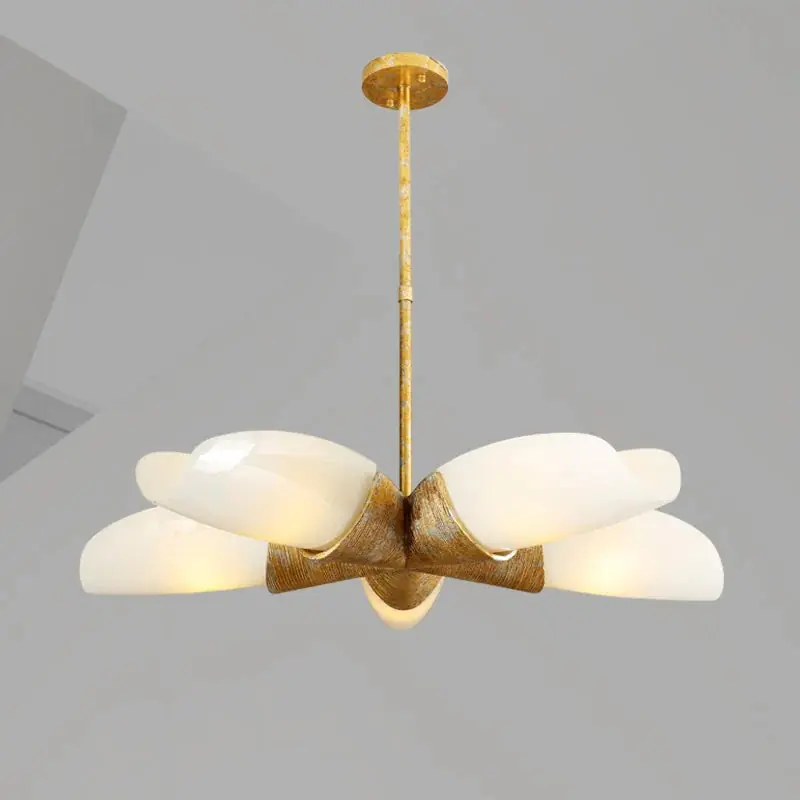 Modern minimalist glass chandelier for elegant interiors