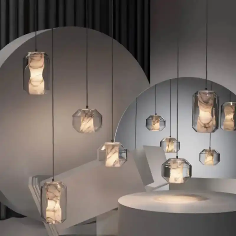 Nordic design natural glass chandelier for interior decoration