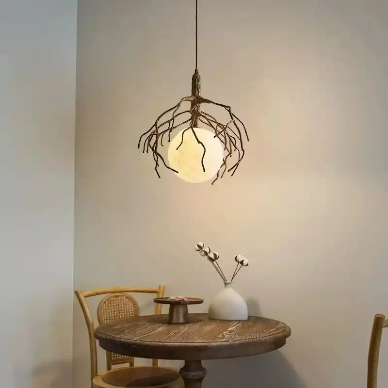 retro decorative LED tree branch pendant light