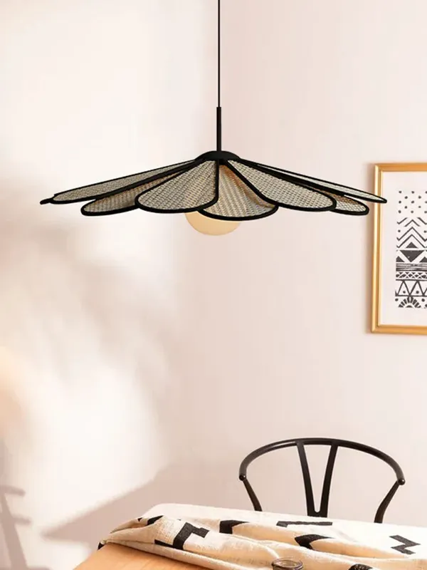Creative Rattan Chandelier, Modern Japanese and Nordic Style