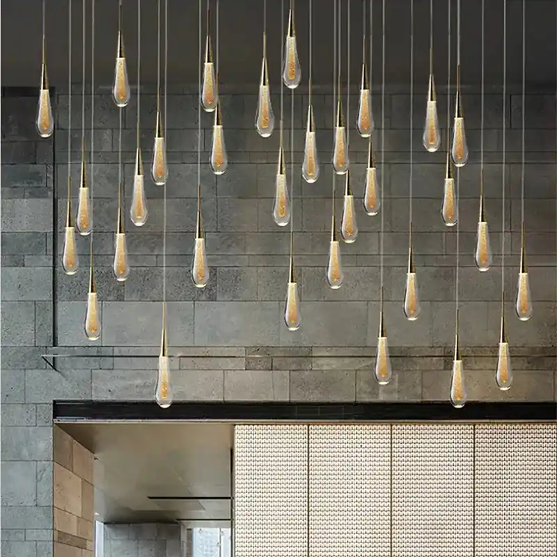 Crystal Water Drop Chandelier for Interior Decoration