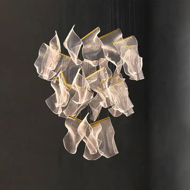 Elegant LED acrylic chandelier for interior decoration