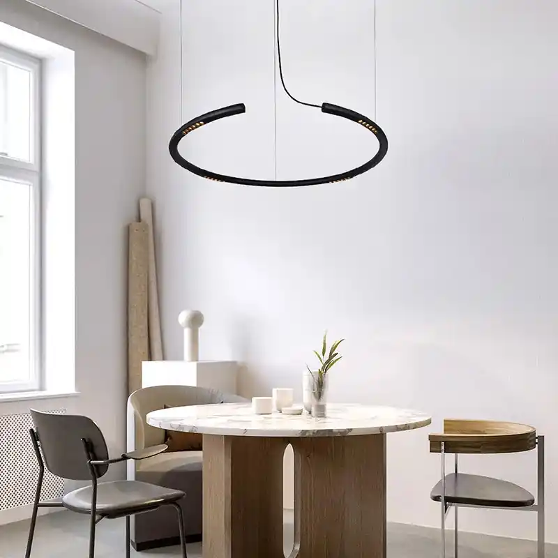 round pendant light with hand sensor and dimmer