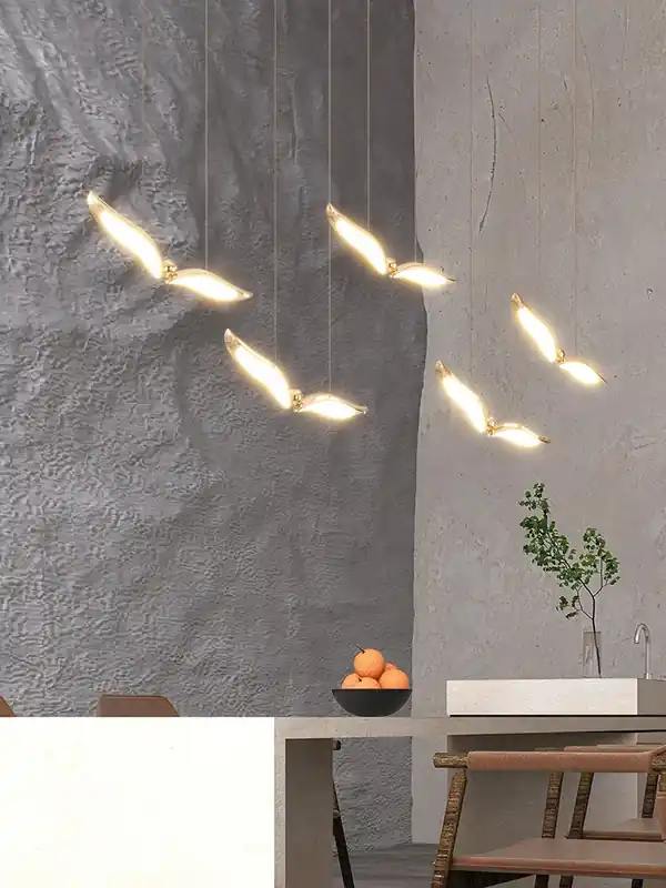 Modern suspended chandelier for a creative and minimalist atmosphere