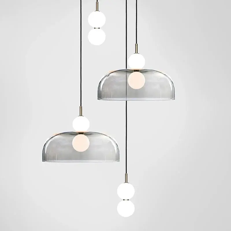 Modern glass chandelier for elegant interior lighting