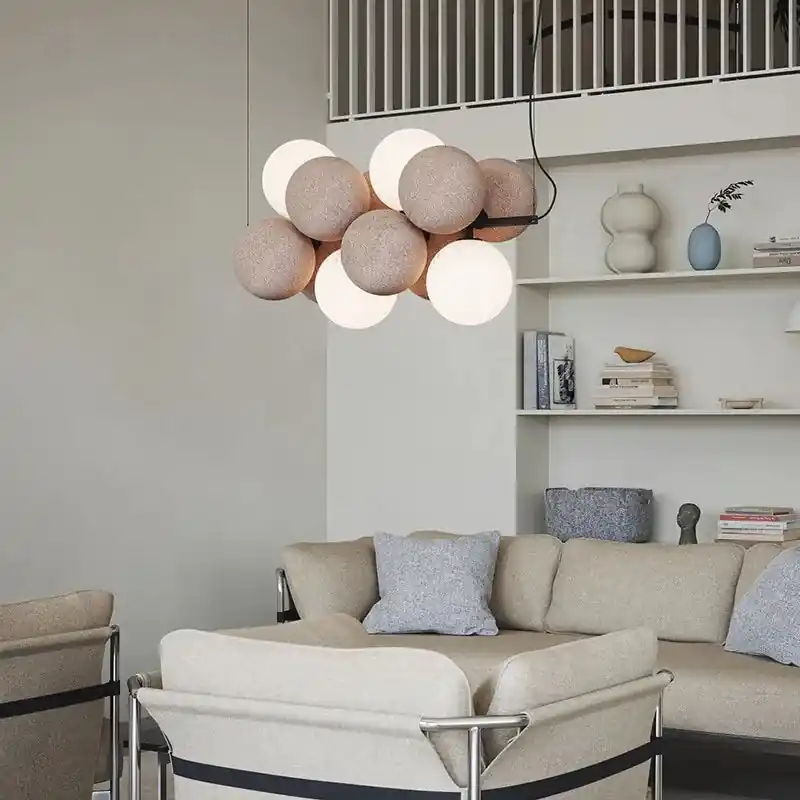 Creative velvet design chandelier for contemporary space