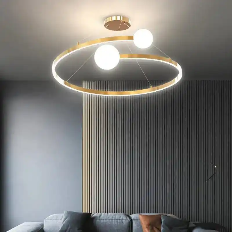 Nordic chandelier minimalist design creative curved lighting