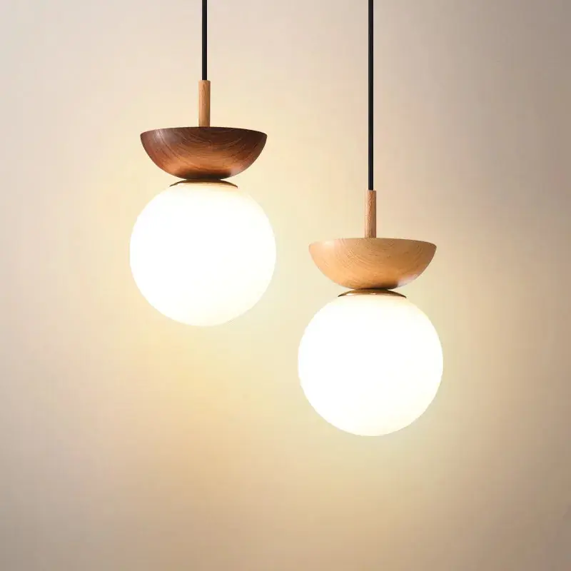 simple Nordic style yellow travertine pendant light