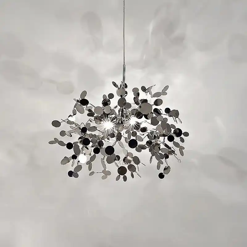 Modern stainless steel chandelier for restaurants and shops