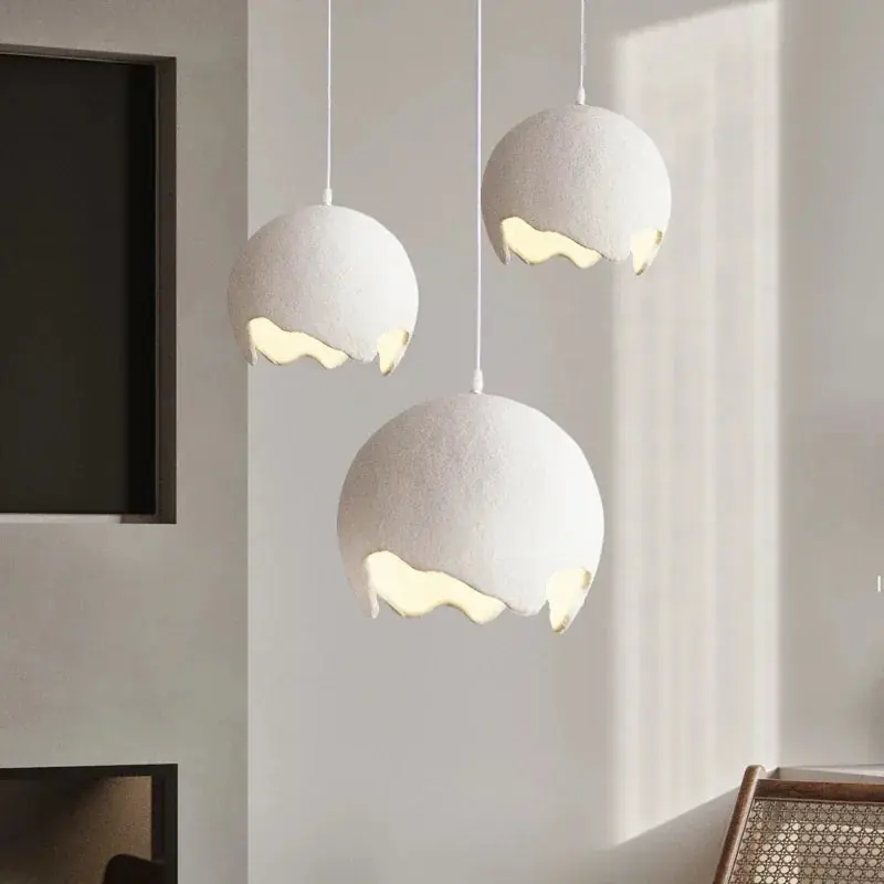 Modern design micro-cement chandelier for bars and restaurants