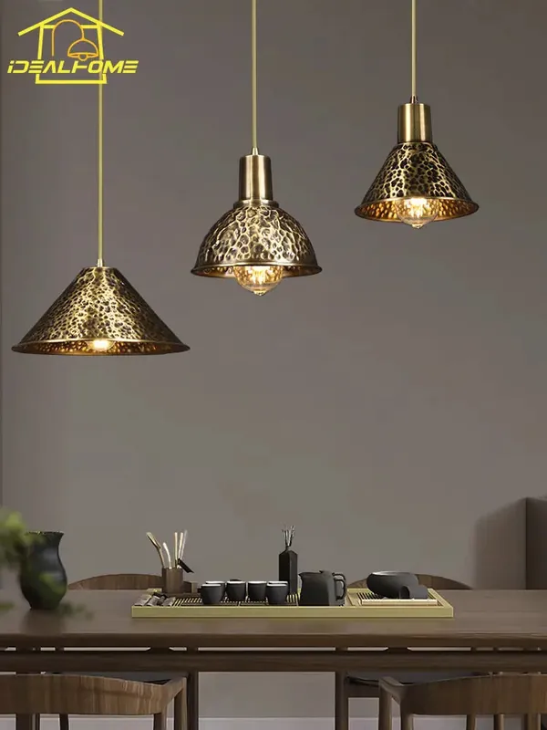 Chinese decorative copper chandelier for a zen ambiance