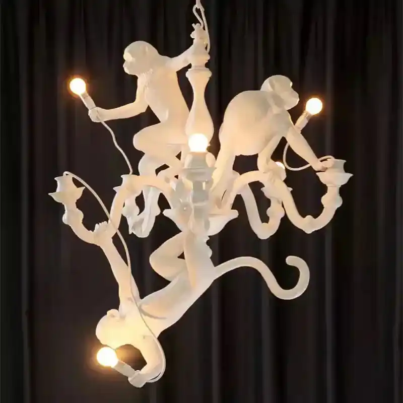 Creative monkey-shaped retro chandelier for cafes and restaurants