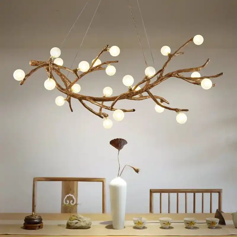 vintage resin tree branch chandelier for interior decoration