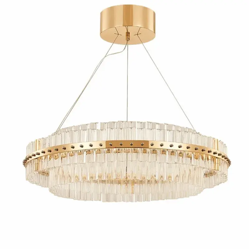 Modern Creative Striped Crystal Pendant Chandelier