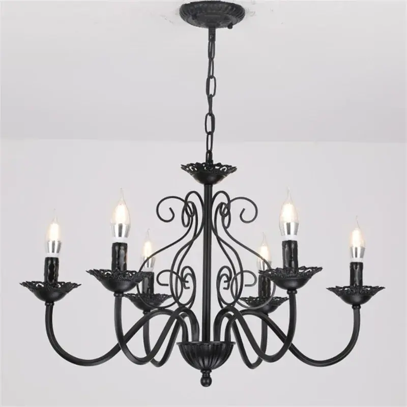 American country-style wrought iron retro chandelier for interior decoration