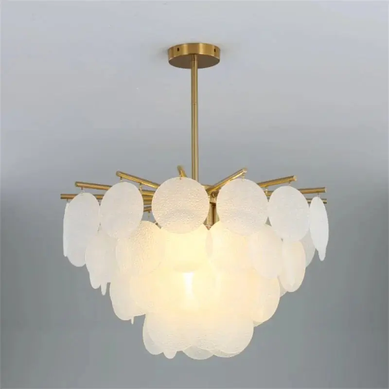 Modern glass chandelier for elegant and refined lighting