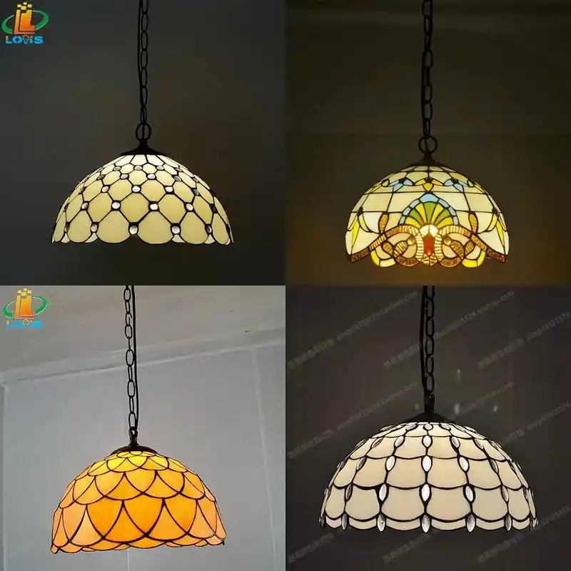 antique Tiffany chandelier for restaurant, cafe, bar and hallway