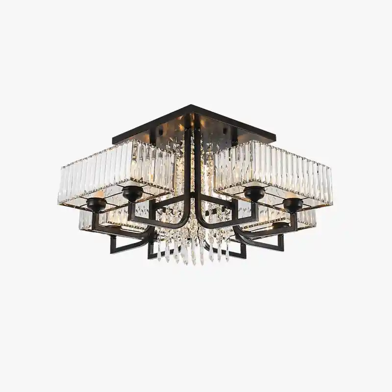 Dimmable crystal chandelier for elegant lighting