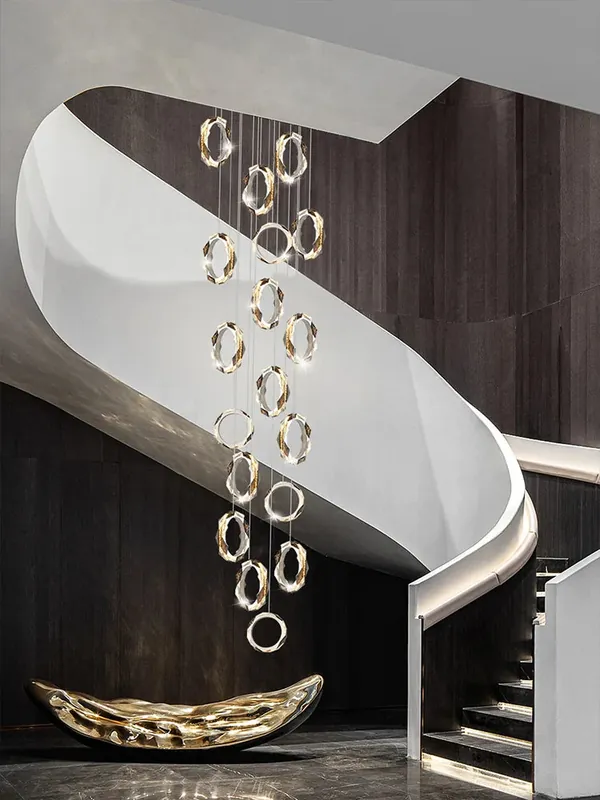 Nordic design chandelier for elegant loft and staircases
