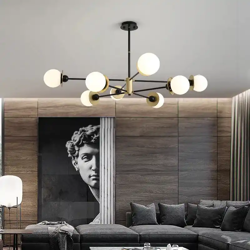 Modern glass ball chandelier for decorative indoor lighting