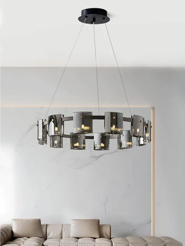 Modern glass chandelier for elegant design lighting