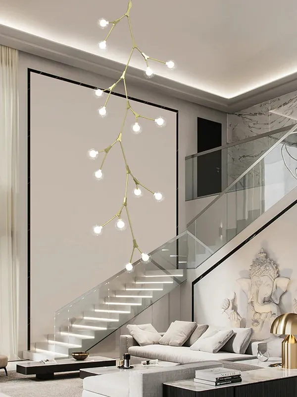 Elegant Nordic-style modern glass chandelier for interiors