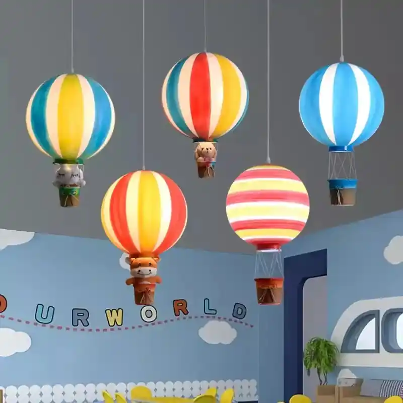 Creative hot air balloon chandelier children's lamp nursery school decoration