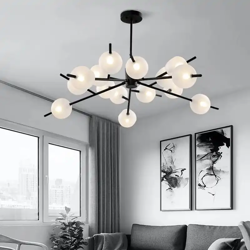 Modern Minimalist Glass Bubble Chandelier