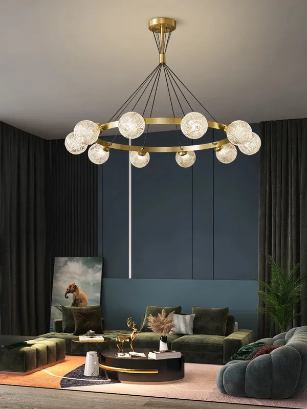 simple and elegant Nordic design copper chandelier