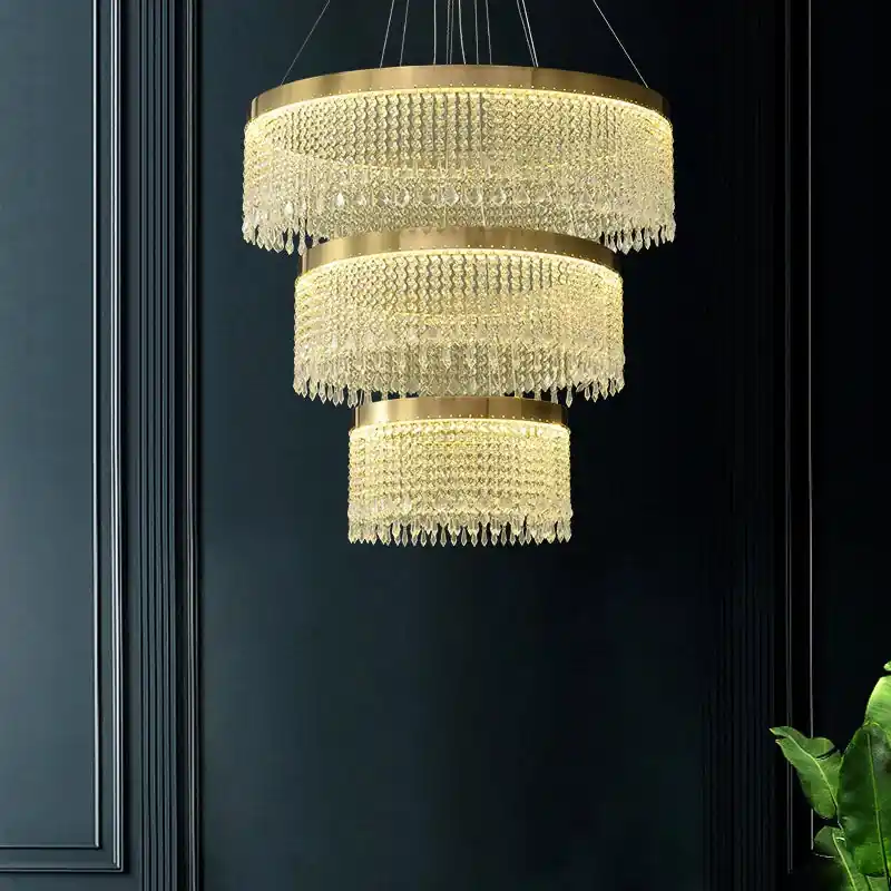 modern design LED crystal chandelier for elegant interior