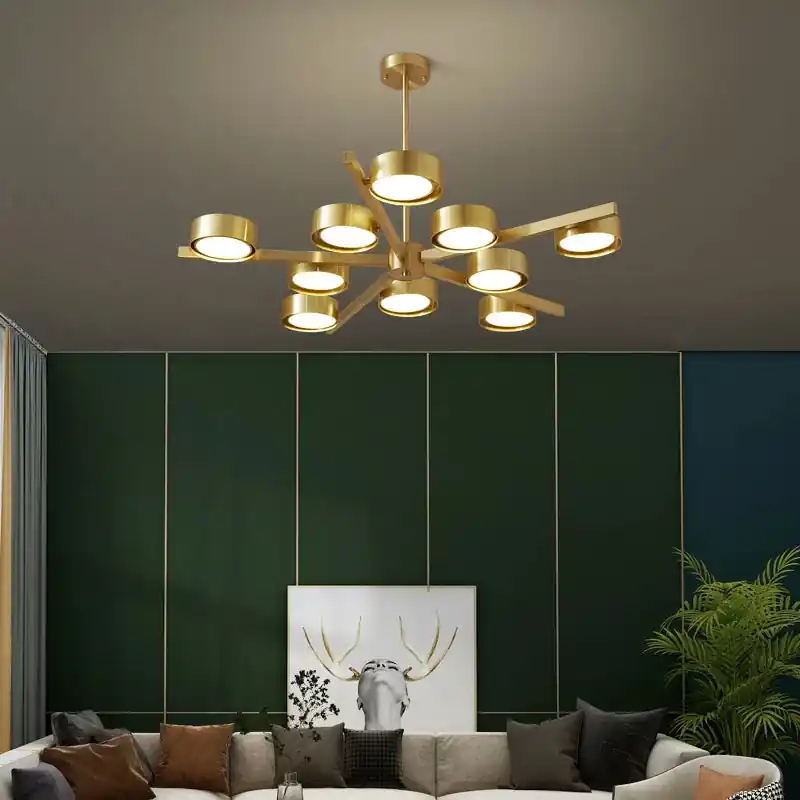 Nordic Copper Chandelier Creative Design for Modern Lighting